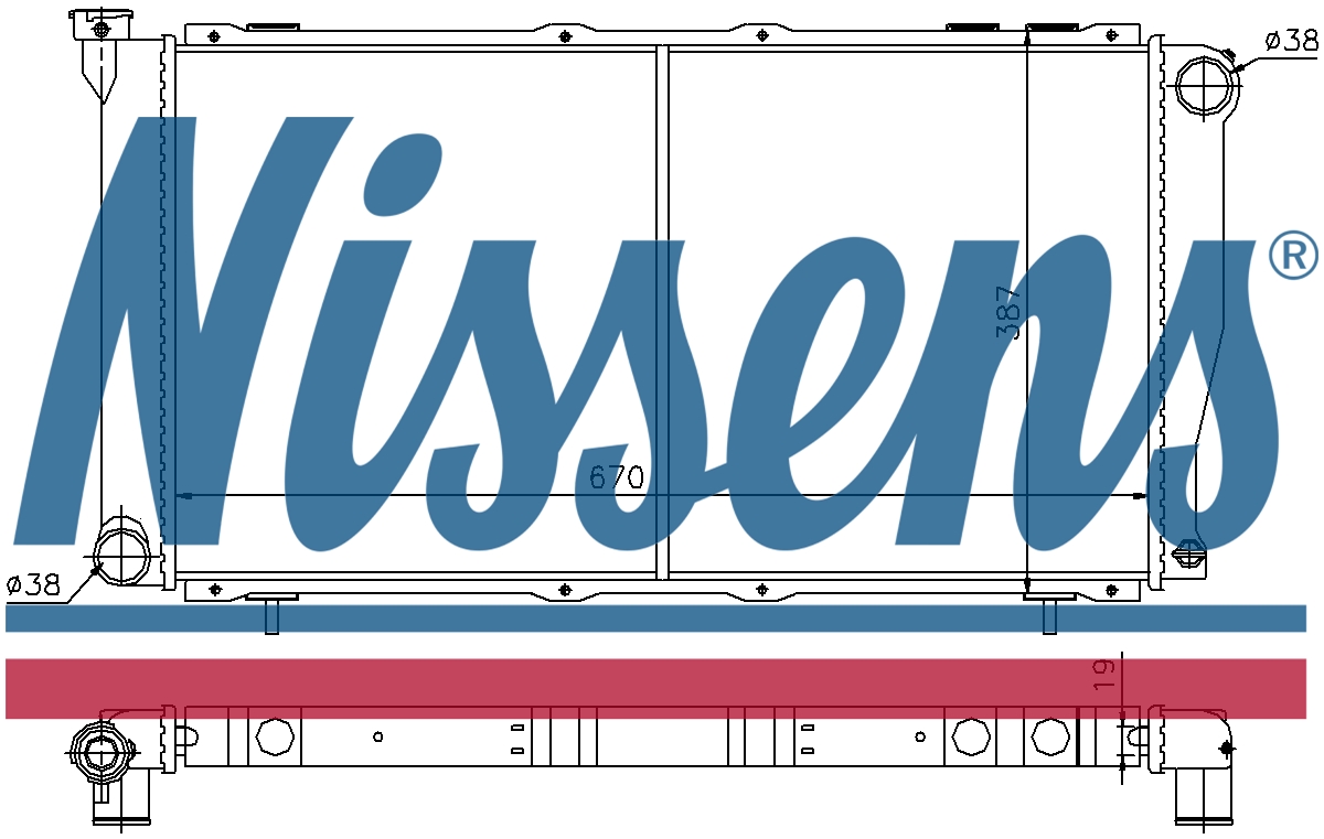 NISSENS Coolant Radiator 64112