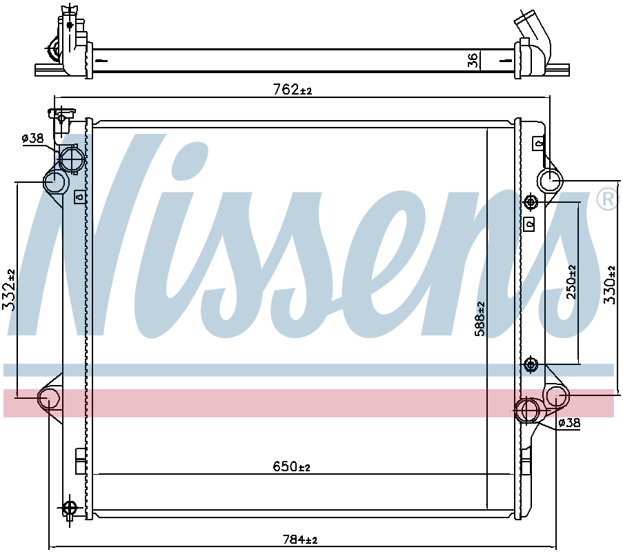 Nissens Engine Coolant Radiator 64661