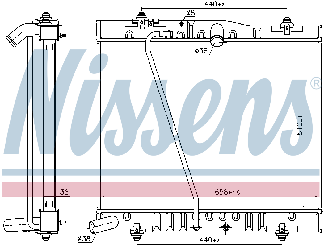Nissens Engine Coolant Radiator 646916