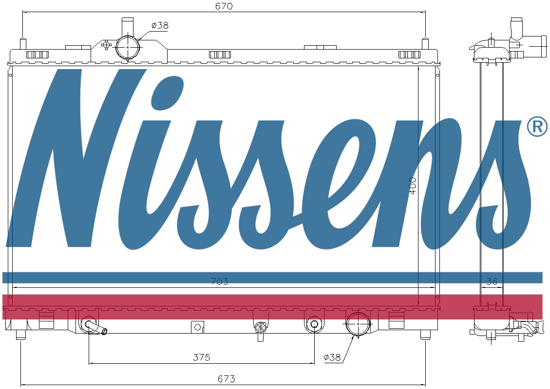NISSENS Coolant Radiator 646946
