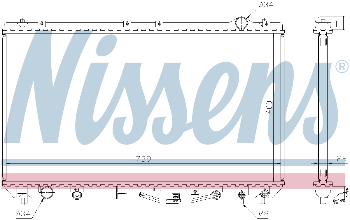 Nissens Engine Coolant Radiator 647541