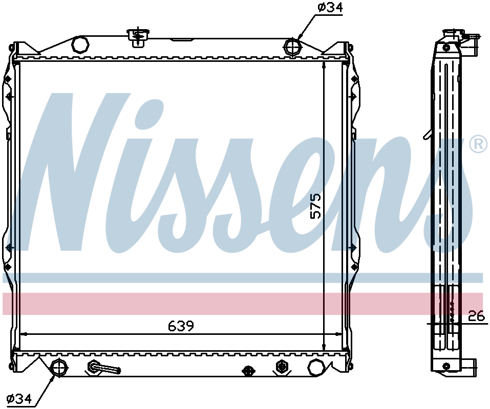 Nissens Engine Coolant Radiator 647551
