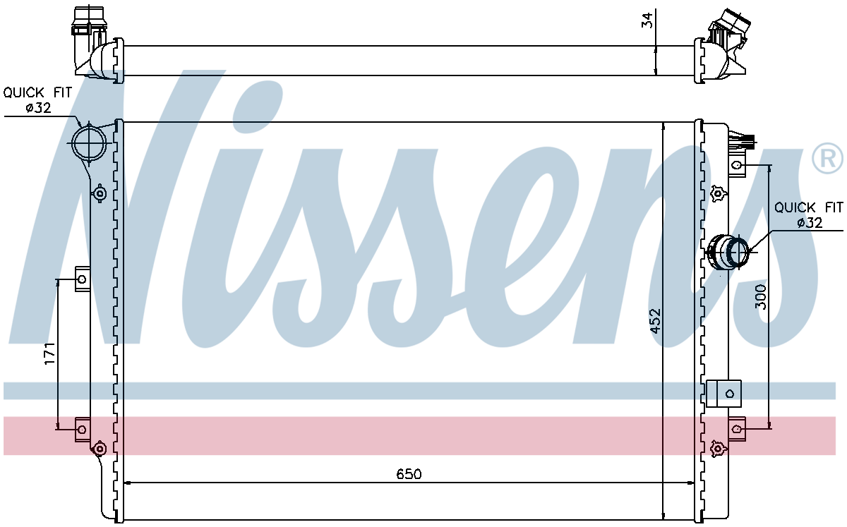 Nissens Engine Coolant Radiator 65015