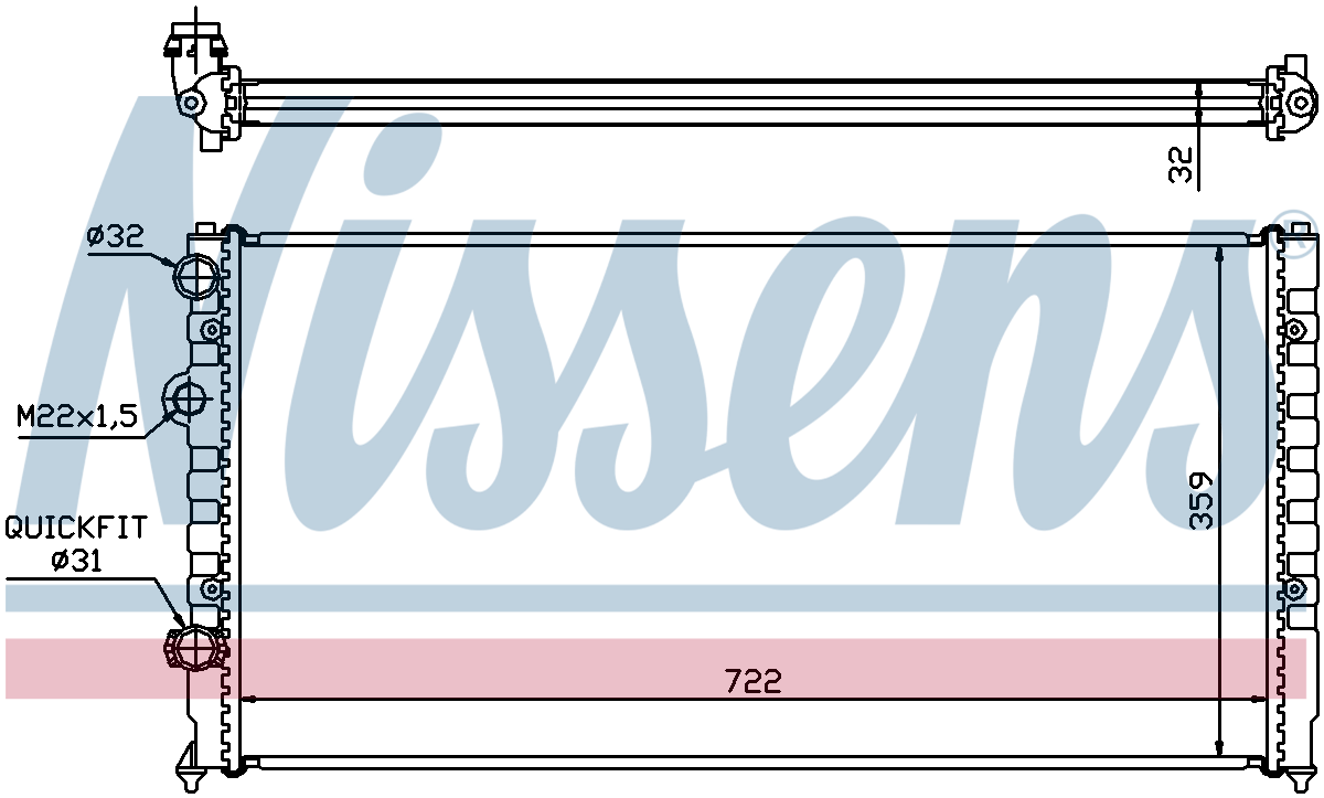 Nissens Engine Coolant Radiator 65252