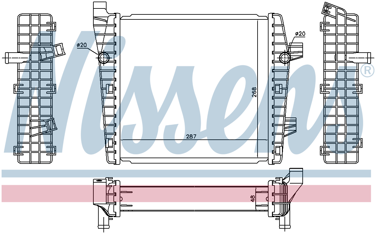 Nissens Radiator for Water Cooled Intercooler 65320