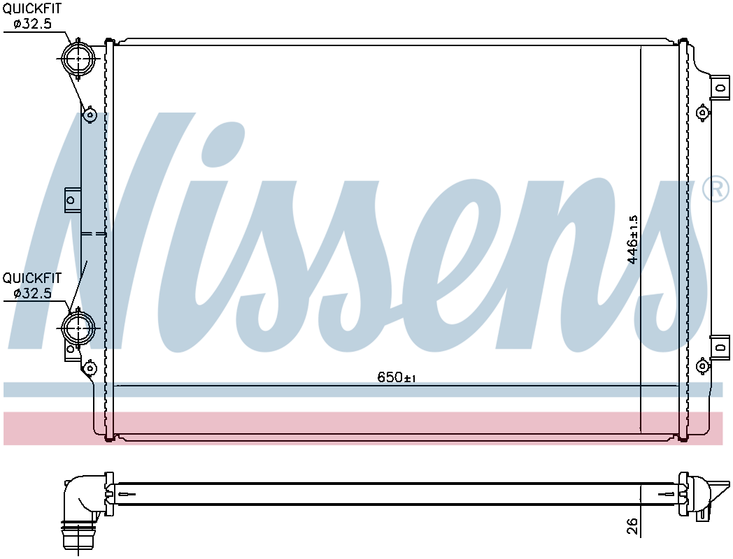 Nissens Engine Coolant Radiator 65339