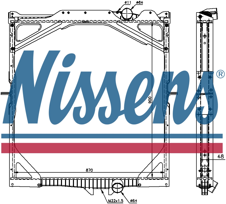 NISSENS Coolant Radiator 65462A