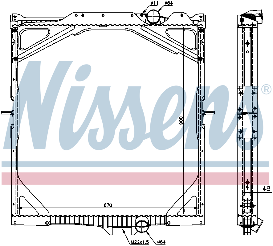 NISSENS Coolant Radiator 65462A