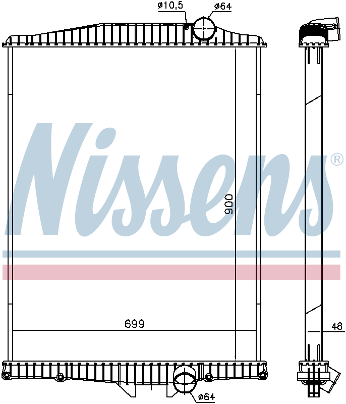 Nissens Engine Coolant Radiator 654630