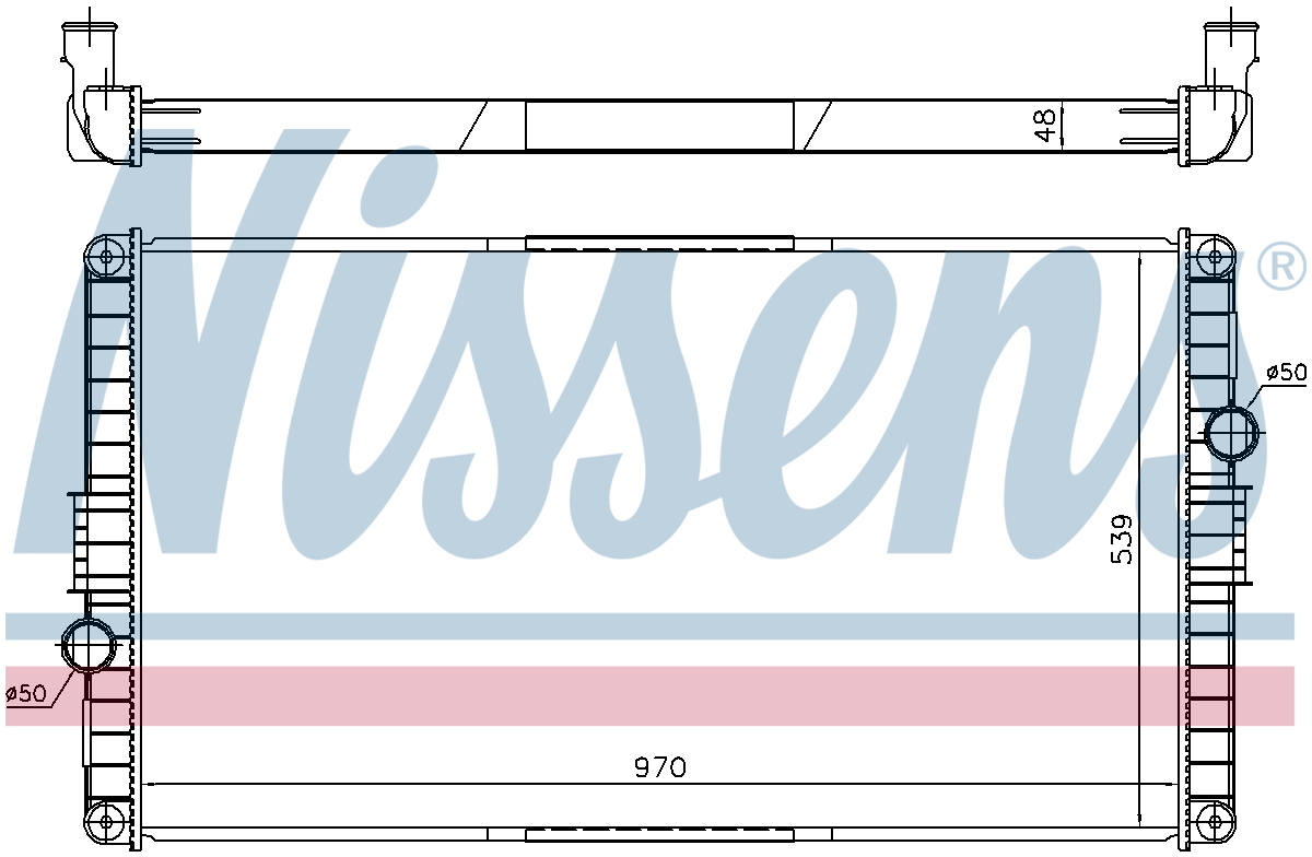 Nissens Engine Coolant Radiator 65468A