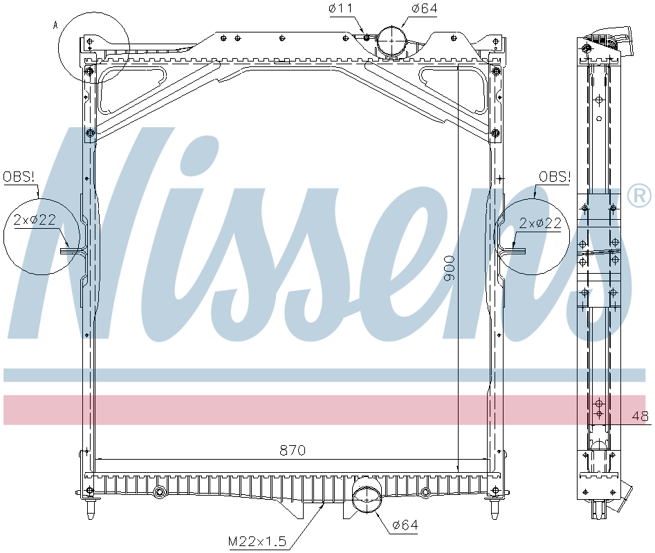 NISSENS Coolant Radiator 65469