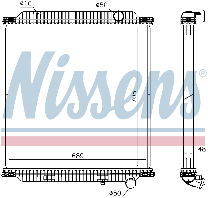 Nissens Engine Coolant Radiator 654760