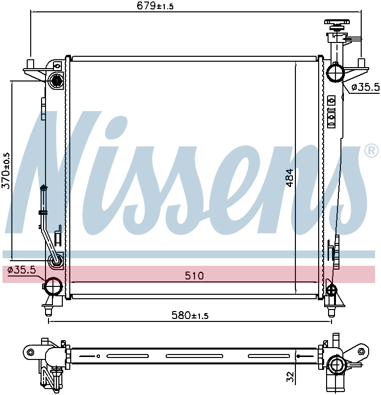 Nissens Engine Coolant Radiator 666223