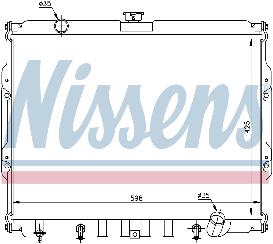 Nissens Engine Coolant Radiator 67047