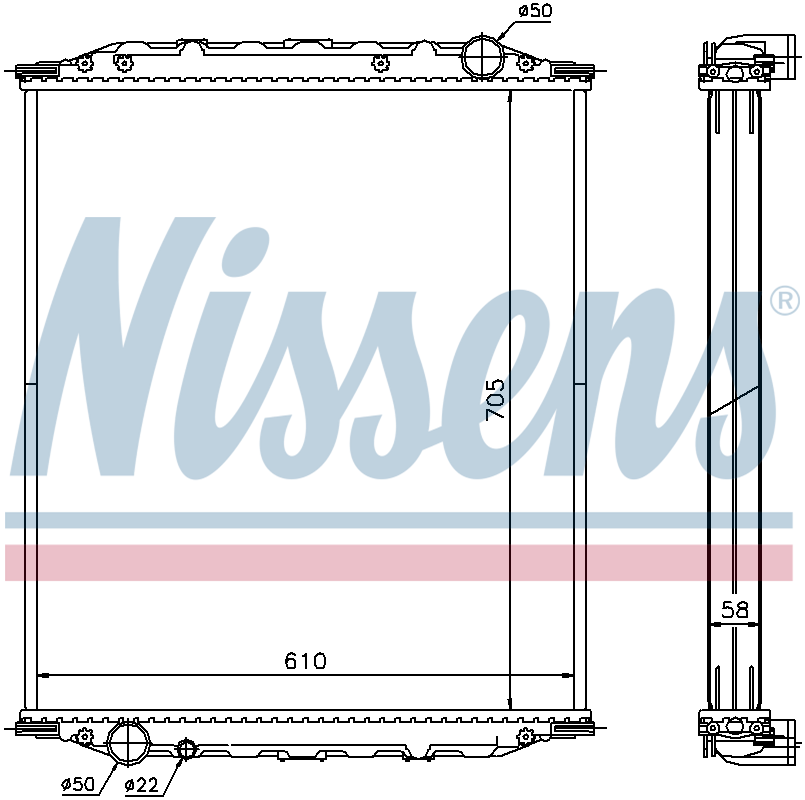 Nissens Engine Coolant Radiator 672200