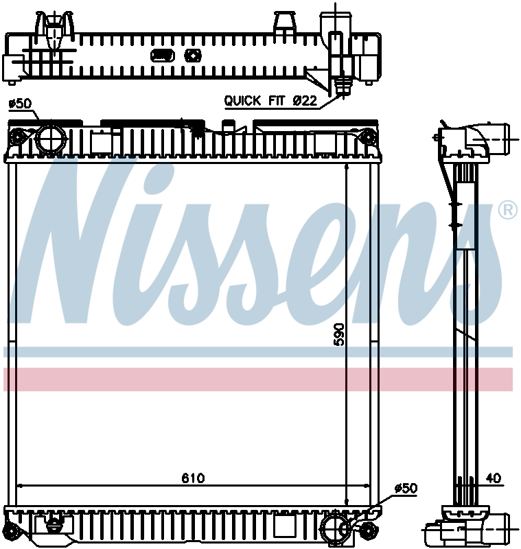 Nissens Engine Coolant Radiator 67224A