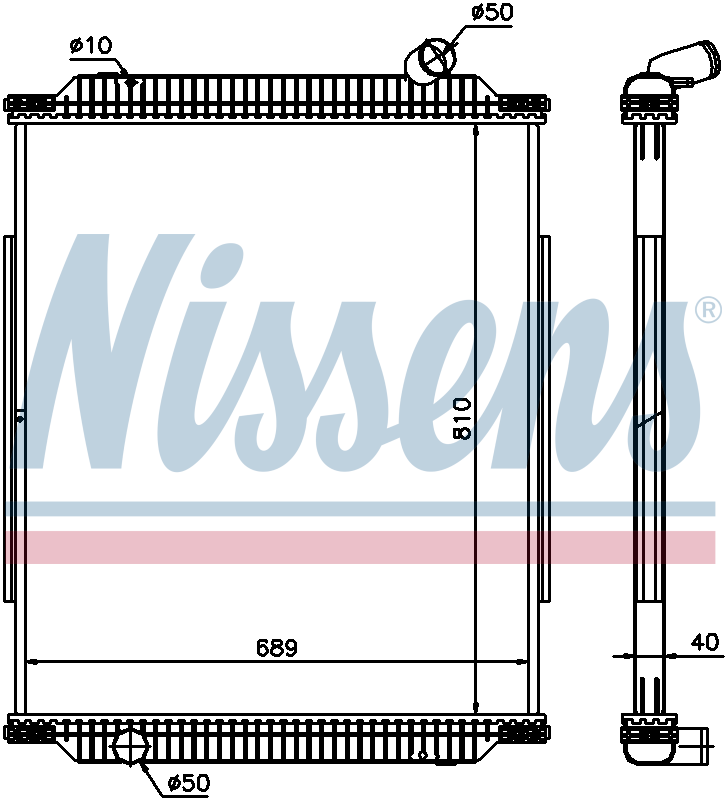 Nissens Engine Coolant Radiator 672450