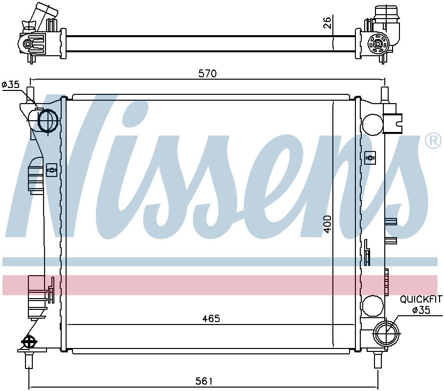 Nissens Engine Coolant Radiator 675007