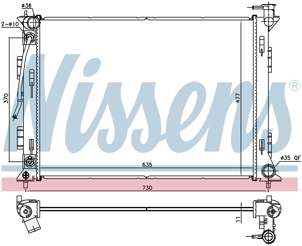 Nissens Engine Coolant Radiator 675049