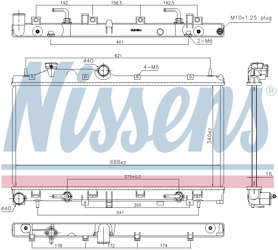 Nissens Engine Coolant Radiator 67720