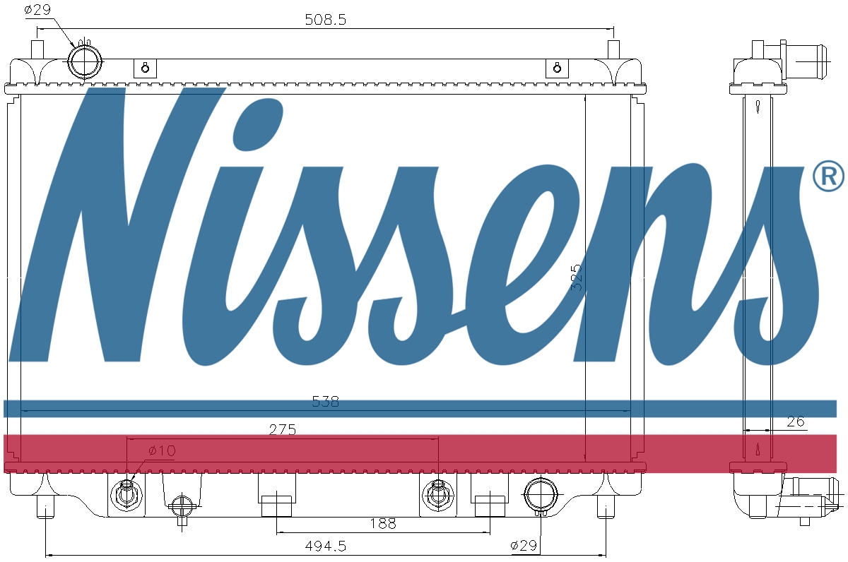 NISSENS Coolant Radiator 68552