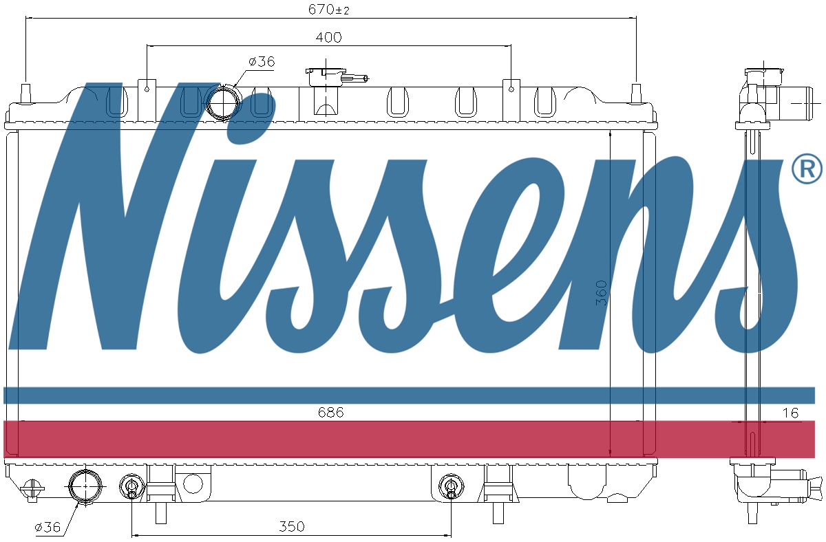 NISSENS Coolant Radiator 68807