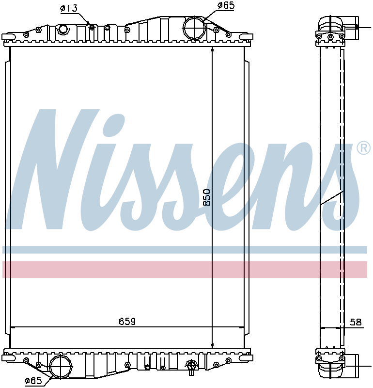 Nissens Engine Coolant Radiator 69600A