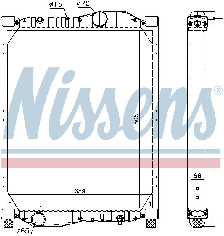 Nissens Engine Coolant Radiator 69609