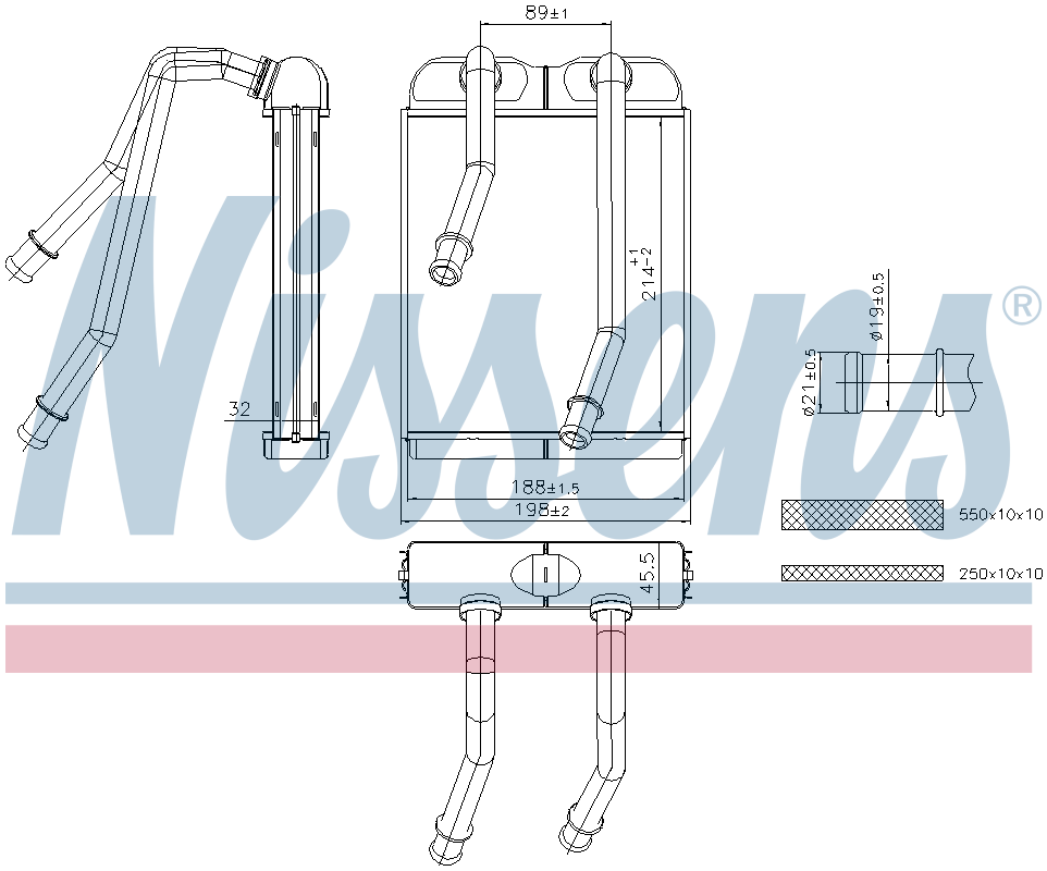 Nissens Cabin Heater Core 707227