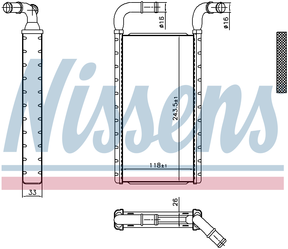 Nissens Cabin Heater Core 707241