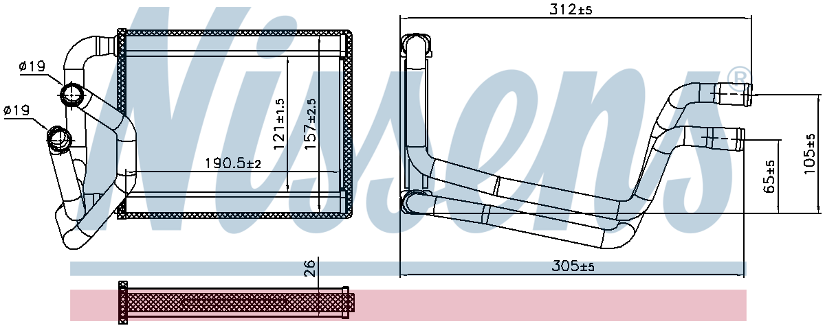 Nissens Cabin Heater Core 707245