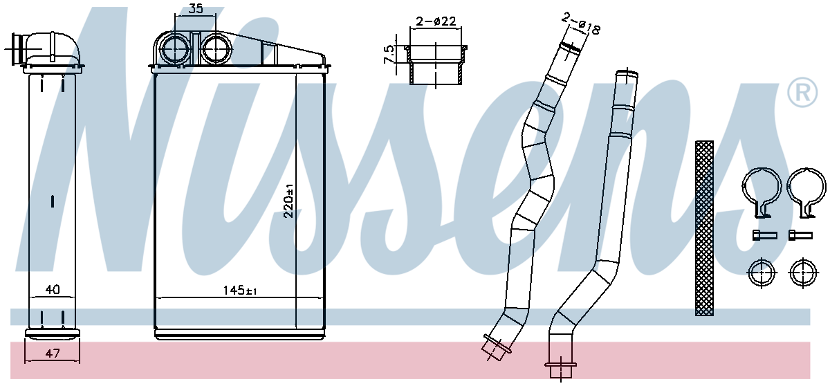Nissens Cabin Heater Core 707270