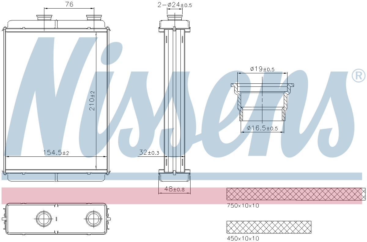 Nissens Cabin Heater Core 707285