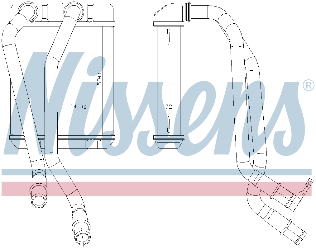 Nissens Cabin Heater Core 707303