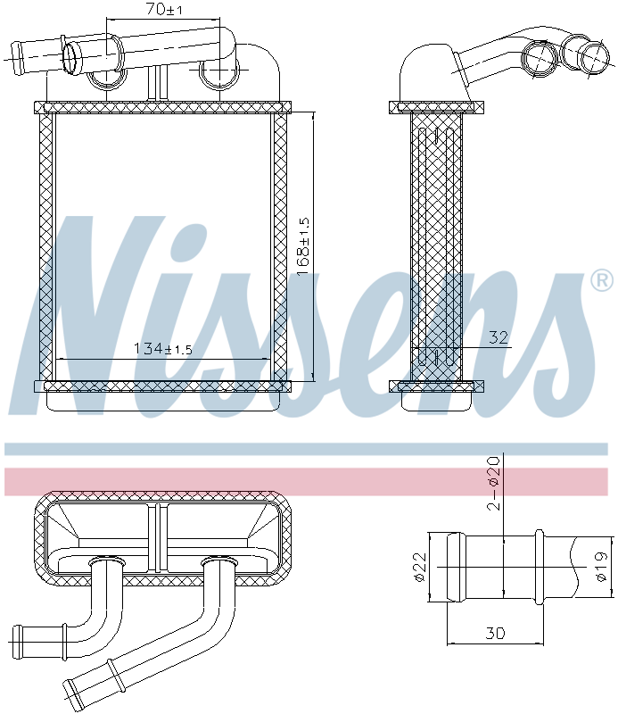 Nissens Cabin Heater Core 707313