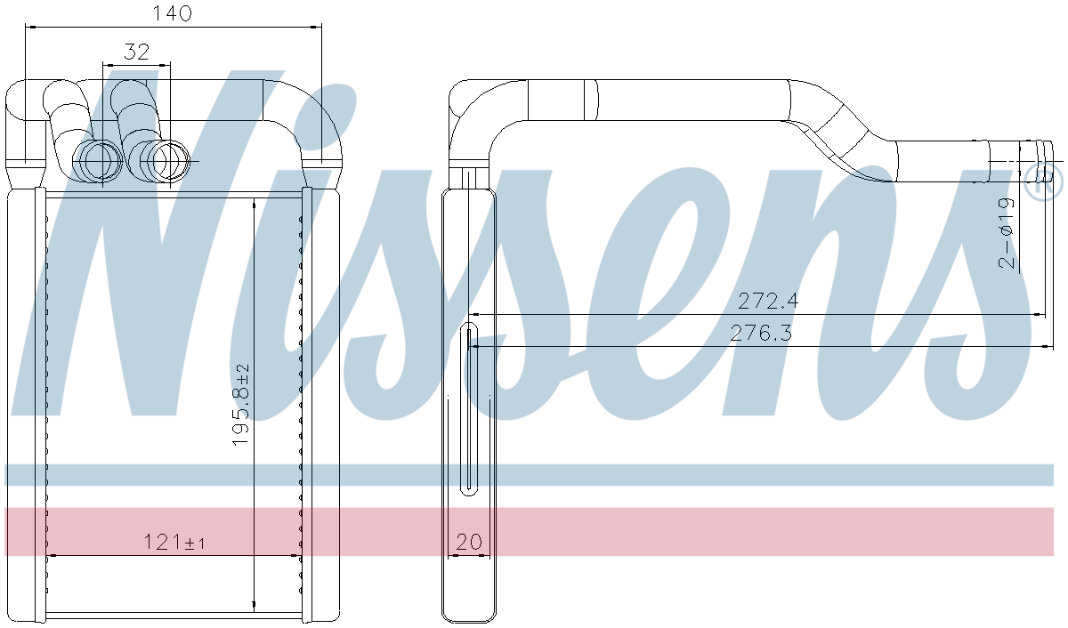 Nissens Cabin Heater Core 707324