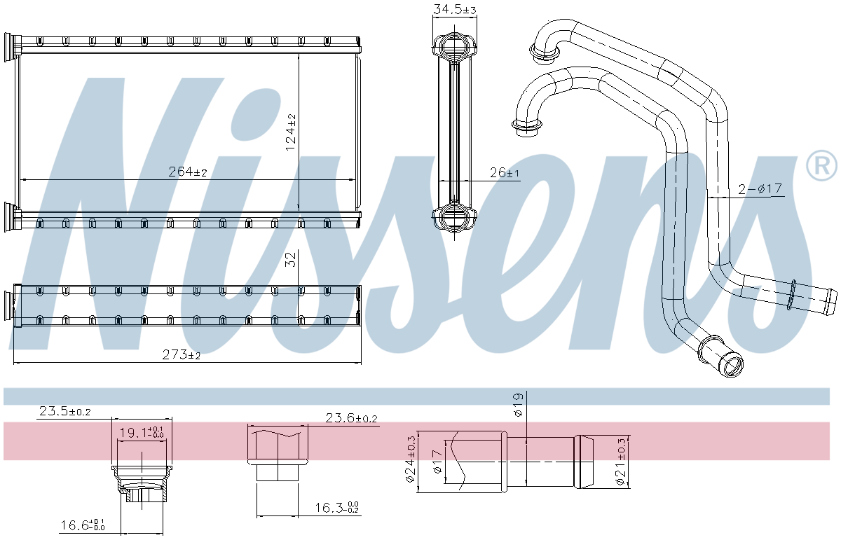 Nissens Cabin Heater Core 707367