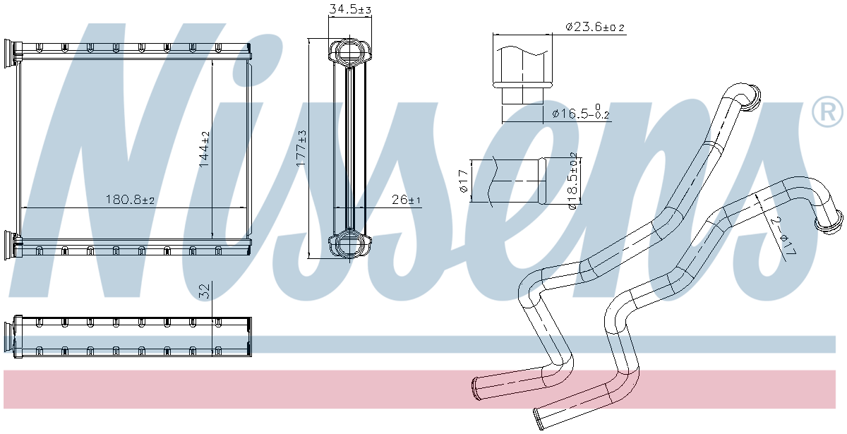 Nissens Cabin Heater Core 707368