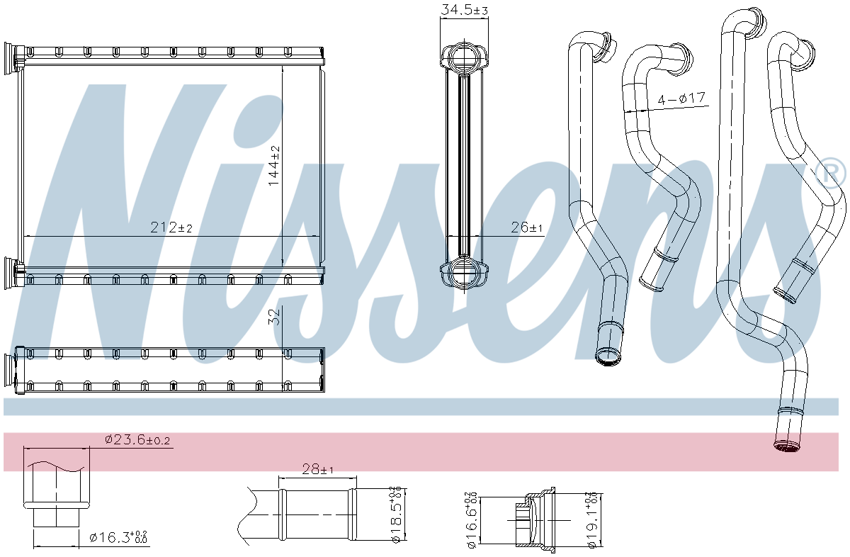 Nissens Cabin Heater Core 707372