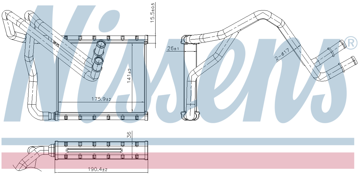 Nissens Cabin Heater Core 707375