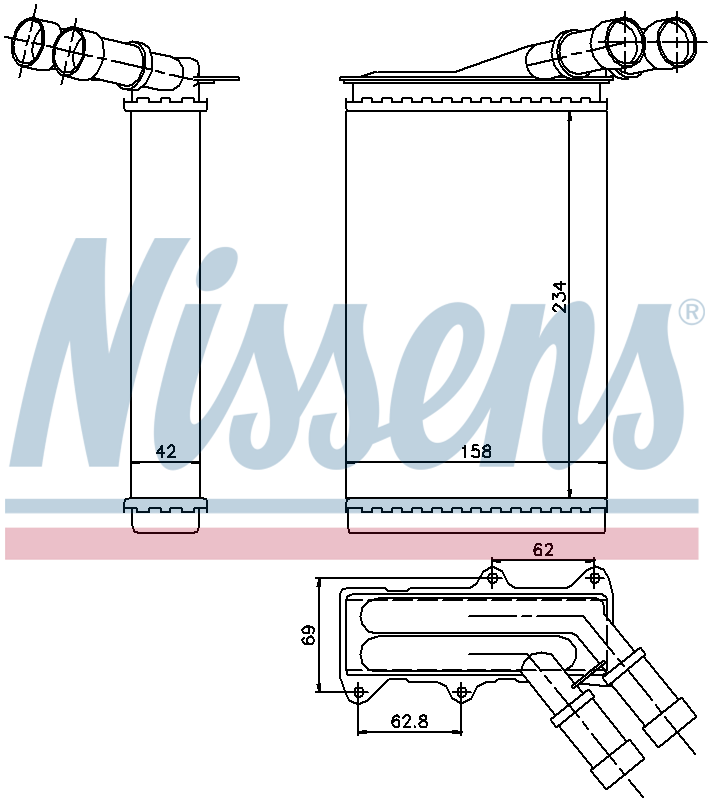 Nissens Cabin Heater Core 71146