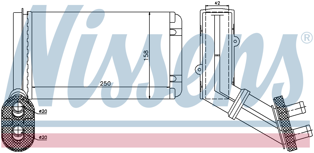 Nissens Cabin Heater Core 73972