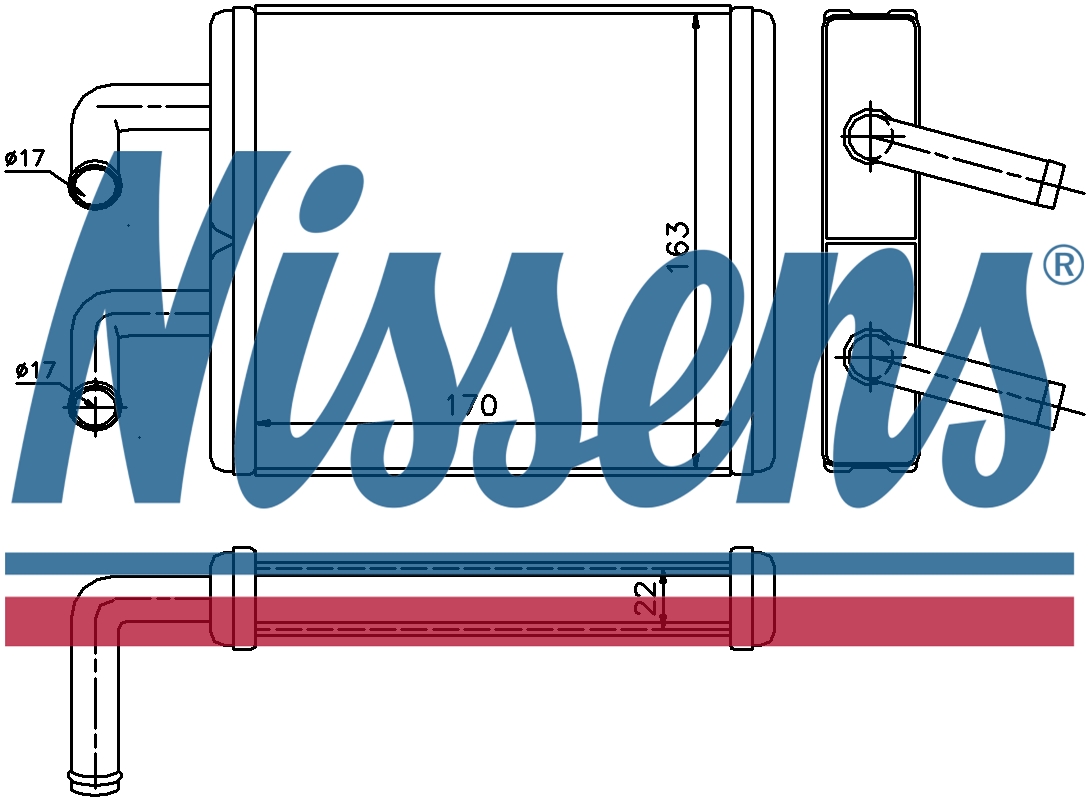 NISSENS Interior Heater Matrix 77510