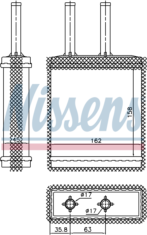 Nissens Cabin Heater Core 77519