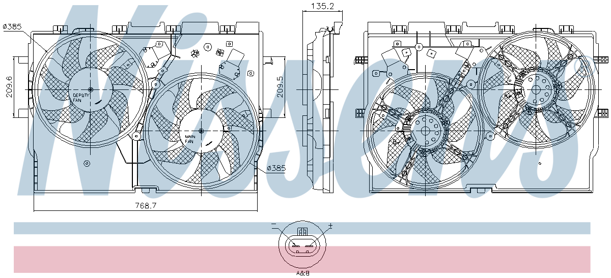 Nissens Radiator Cooling Fan 850004