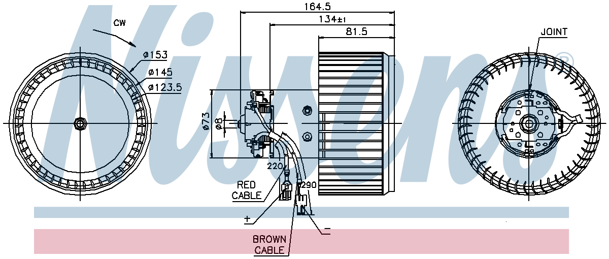 Nissens Cabin Fan Blower Motor 87093