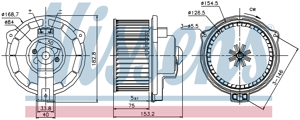 Nissens Cabin Fan Blower Motor 87107