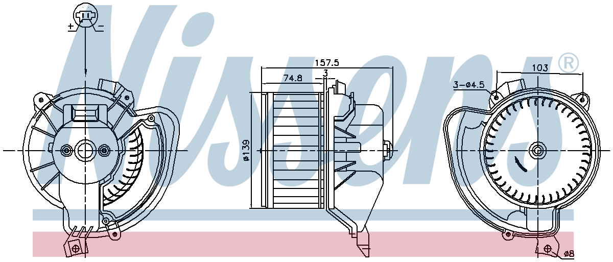 Nissens Cabin Fan Blower Motor 87220