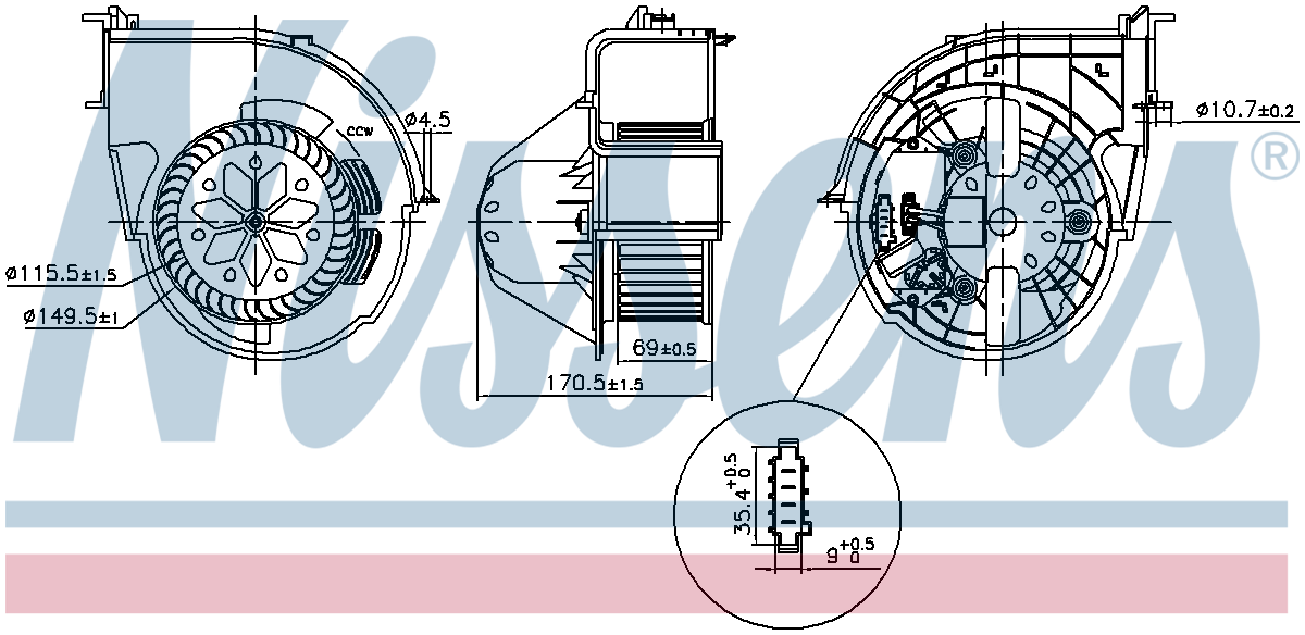 Nissens Cabin Fan Blower Motor 87416