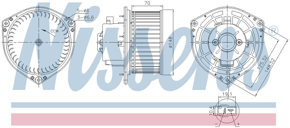 Nissens Cabin Fan Blower Motor 87454